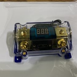 New 0 Gauge Fuse Holder + Fuse Digital Voltage Meter ( 1 Available )