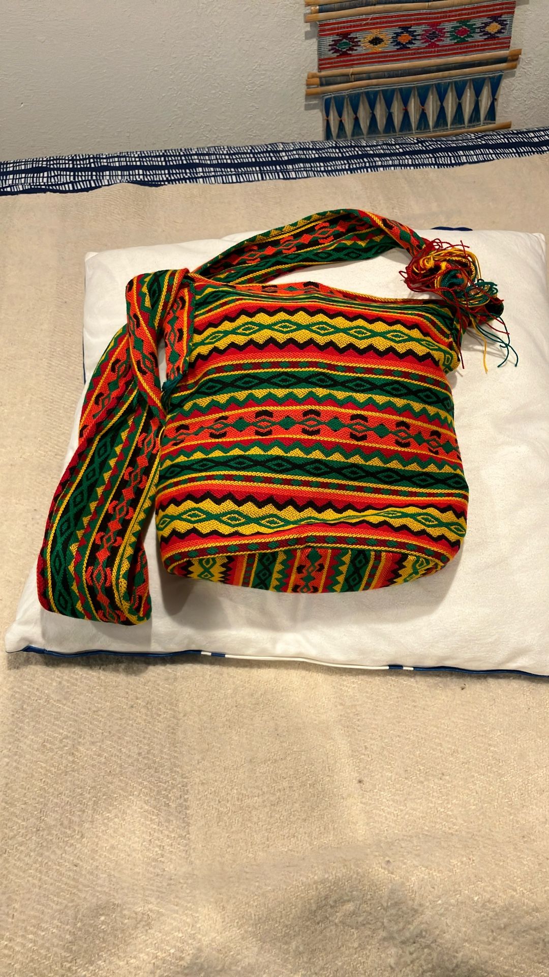 Bag Women Shoulder Alpaca Wool Multicolor New