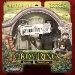 Saruman & Grima Wormtongue LOTR Lord Of The Rings Minimates Figure Set New 2004