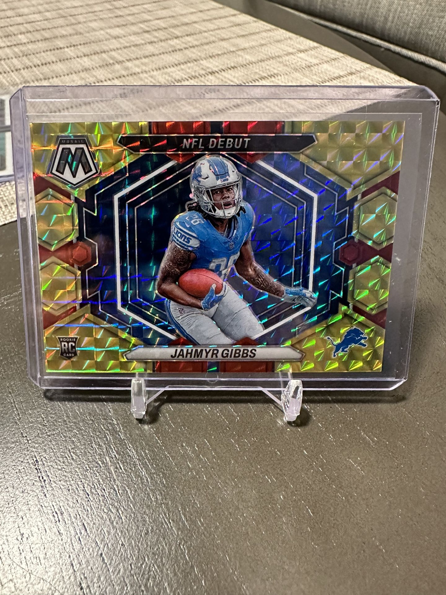 Jahmyr Gibbs 2023 Panini Mosaic Debut Choice Mosaic Prizm...