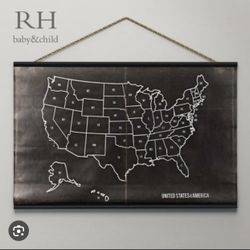 Restoration Hardware Baby & Child Chalkboard United States Map