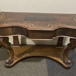 Antique Wood Desk Side Table