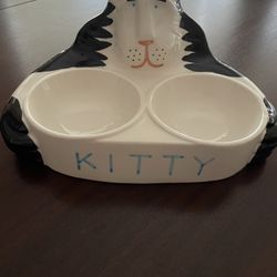 Ceramic Cat Food/Water Bowl