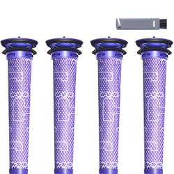 Keluke 4 Pack Replacement Pre-Filters for Dyson V8, V7, V6, SV04, DC58, Vacuums