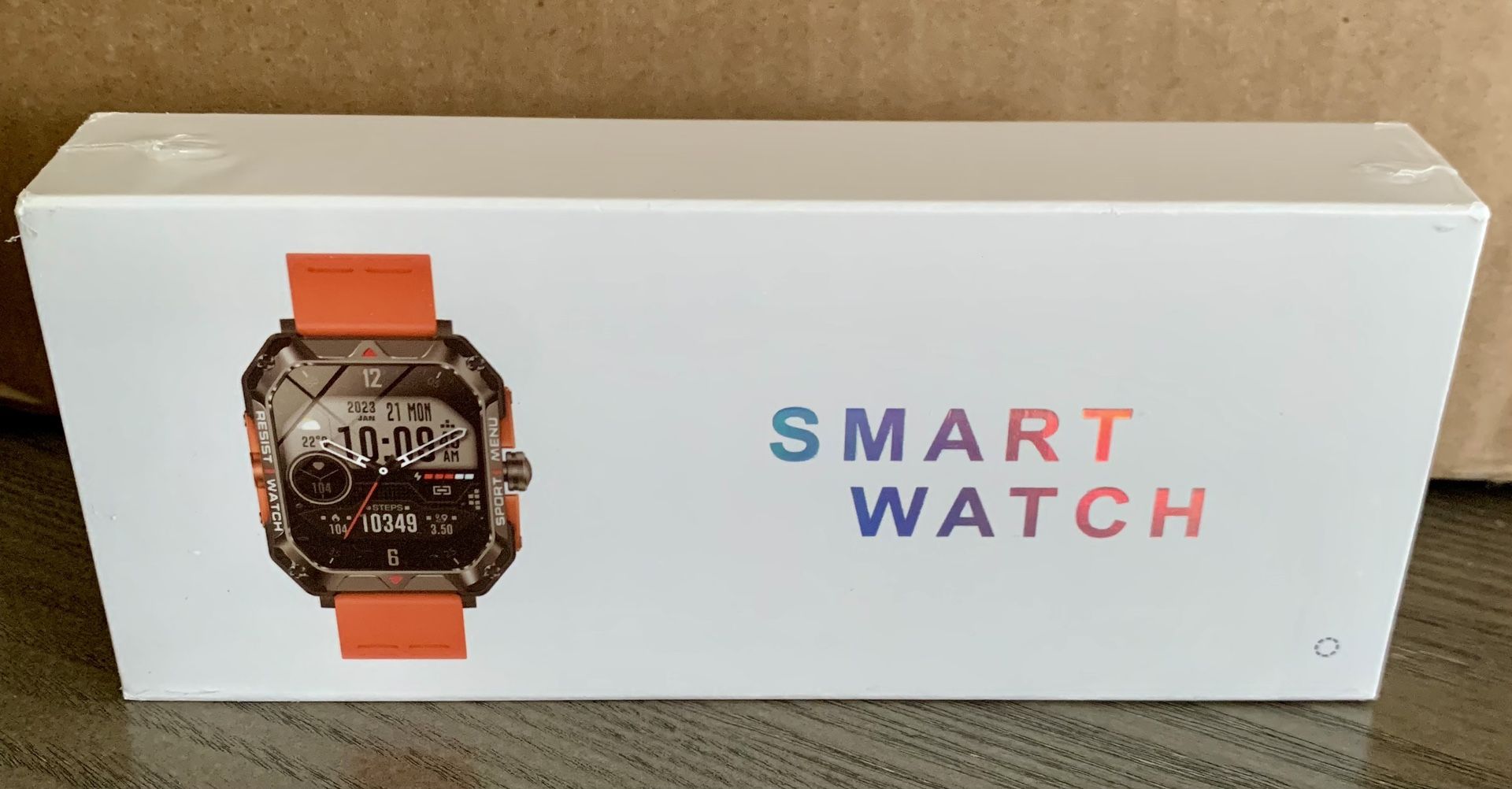 Ultra Thin IP68 Waterproof Smart Watch 2.02" HD Touchscreen - Includes 2 Bands (Black & Orange)