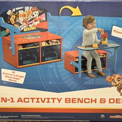 2-N-1 Activity Bench & Desk - Paw Patrol