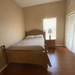 Bedroom Set- Dresser,mirror,nightstand,mattress, Box Spring 