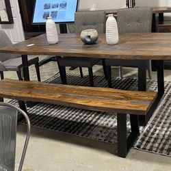 BLACK FRIDAY SPECIAL PICKUP TODAY Set Of Two Bench And Dining Table Set