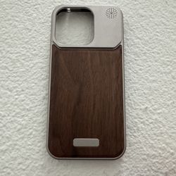 iPhone 15 Pro Phone Case Unique Wood Metal