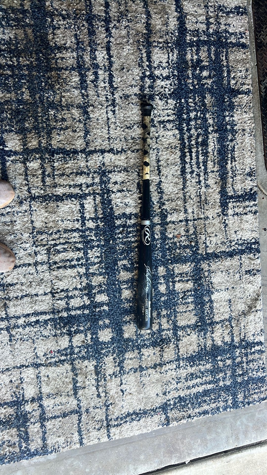 Game Used Singed Garret Anderson Bat