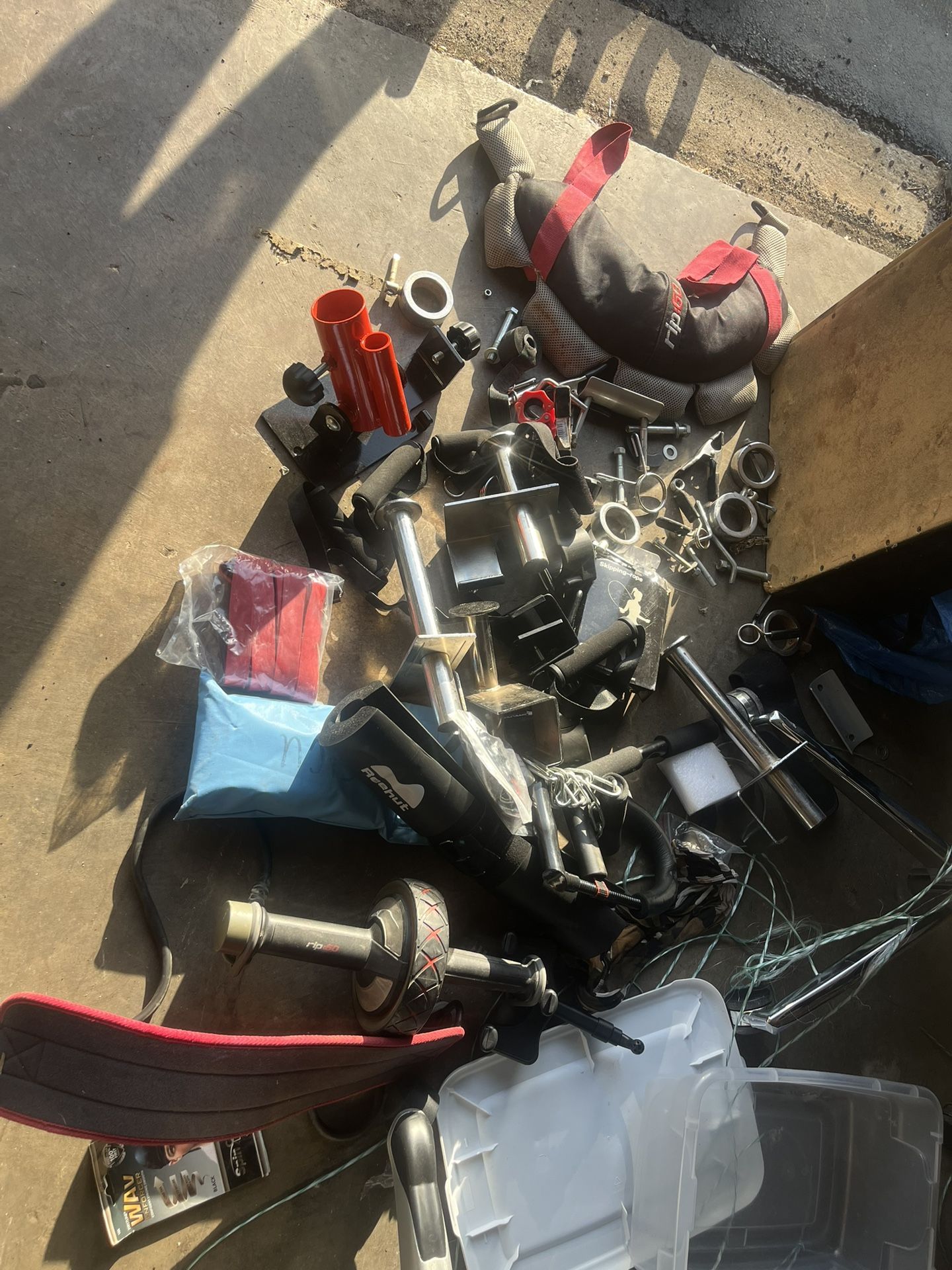 Lot of excercise equipment parts 