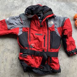 90s The North Face Steep Tech Scot Schmidt Red Grey Jacket for