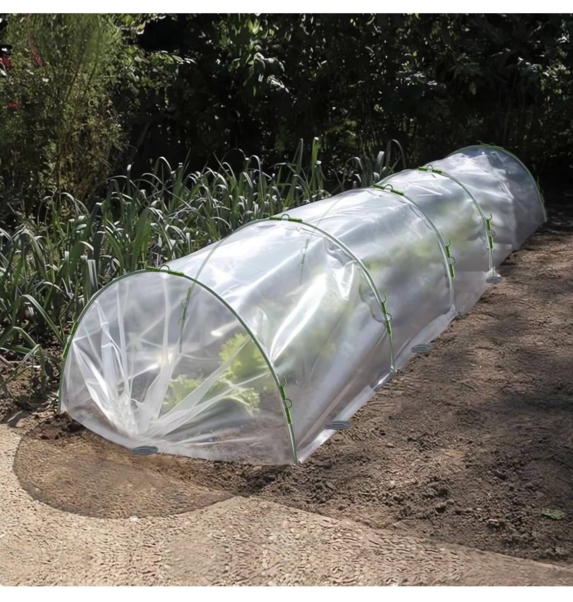 KLS Mini Tunnel Greenhouse Kit Hoop House Grow Tunnel Set, Updated Small Greenhouse Kits to Build Includes Garden Hoops for Raised BeđŸ†•âœ…Retails $39.99