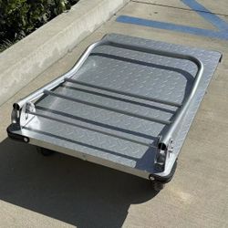 New In Box 1600 Lbs Capacity Heavy Duty Foldable 36x24 Inch Platform Flat Bed Push Cart Dolly Warehouse Equipment Tool 