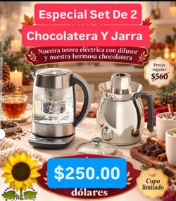 Set De 2 Especial $250.00 Chocolatera 3 Qt Tetera Eléctrica Capacidad Para 7 Tazas Prepara Cafe Te Agua Caliente Para Comidas Princess House Ventas Fi