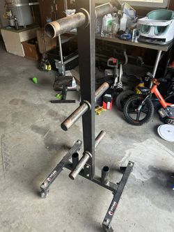 Titan Fitness Plate And Barbell Storage