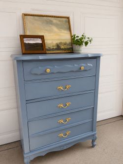 Vintage French Provincial Tall Dresser