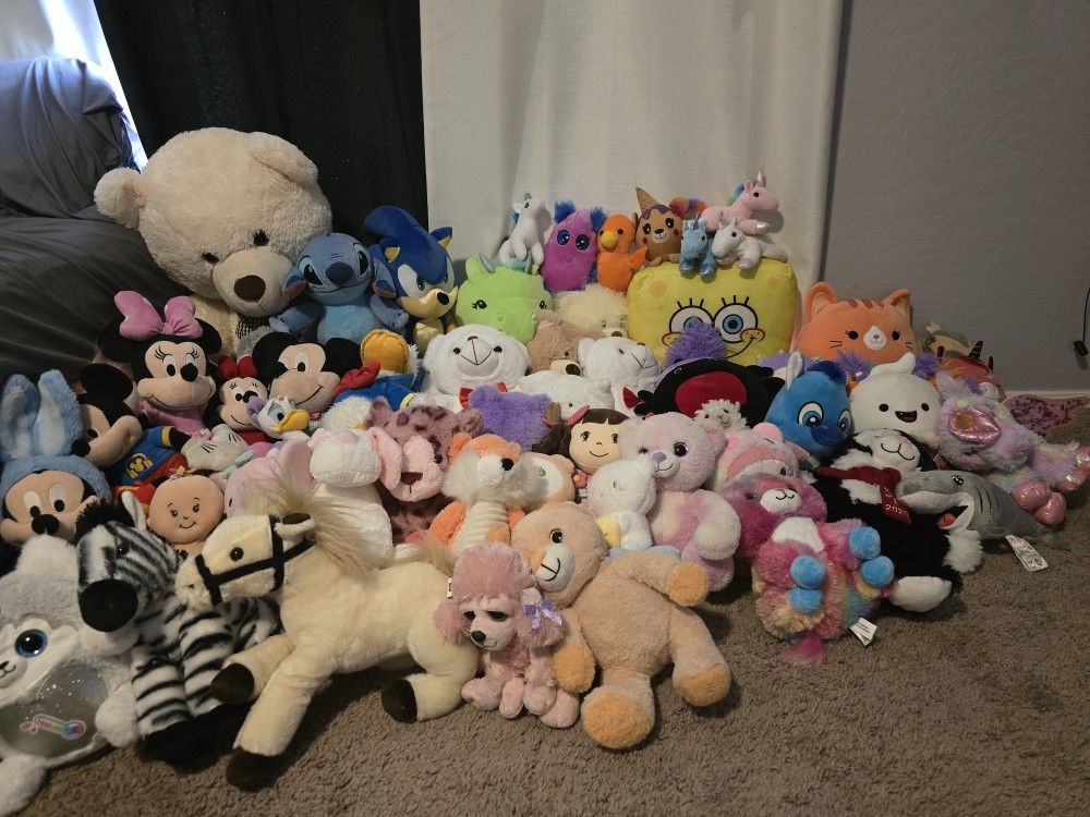 Over 50 Stuffed Animals