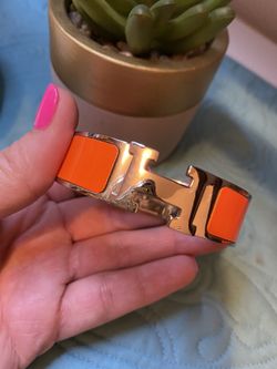 Hermès Orange / Gold Bracelet