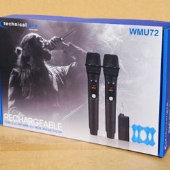 Professional Dual Rechargeable Wireless Microphone System 1/4" & 3.5 Receiver 150 Ft Range Karaoke 🚨 Payment Options Available 🚨No Credit Needed 🚨 