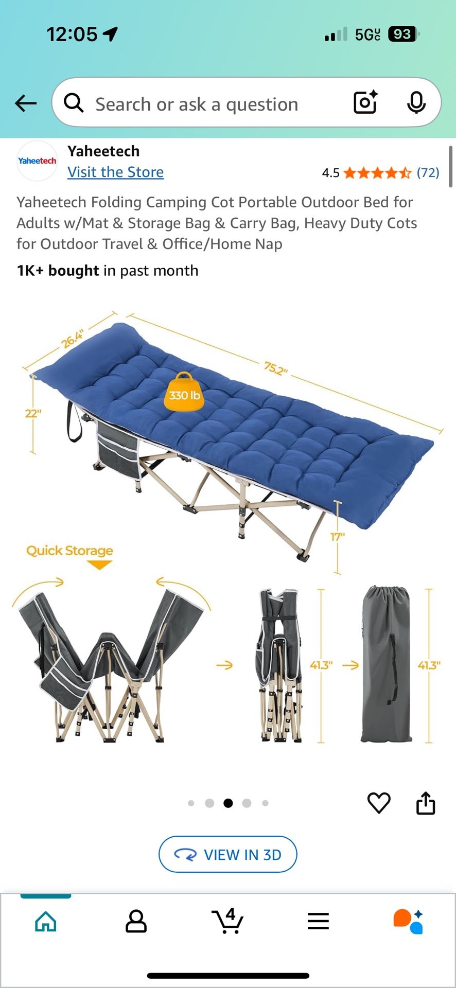 Folding Camping Cot