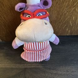 Disney Jr Doc McStuffins Hallie Hippo Bean Bag Plush Doll Figure Stuffed Toy 8"