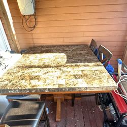 Marble Table With Matching Wine Table 