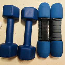 Set Of 5 And 10 Lb Weights 