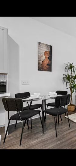 Table and four chairs set