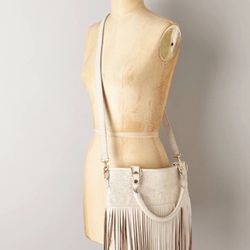 New Anthropologie B-Low The Belt Lucero Fringed Tote MSRP: $398 Leather