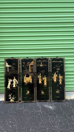 Asian Vintage wood panels