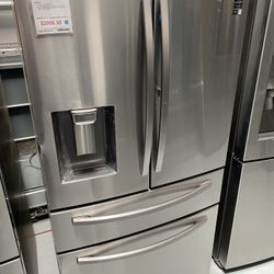 Samsung Stainless Steel 22 Cu. Ft. Food Showcase Counter Depth 4-Door French Door Refrigerator 