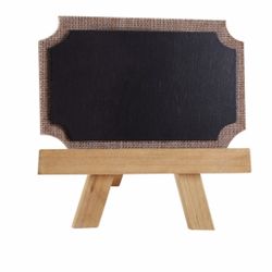 Chalkboard Easel With Burlap Trim (set of 3)