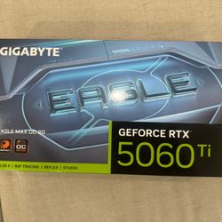 New GIGABYTE GeForce RTX 5060 Ti Eagle MAX OC 8G Graphics Card, 8GB 128-bit GDDR7, PCIe 5.0, WINDFORCE Cooling System, GV-N506TEAGLEMAX OC-8GD Video C