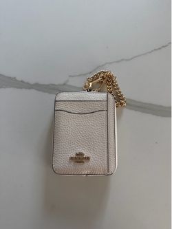 Coach wallet white and gold