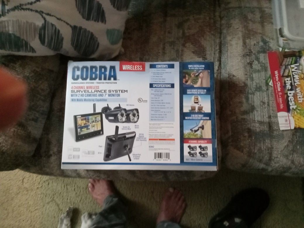 Cobra 4 channel wireless surveillance system.
