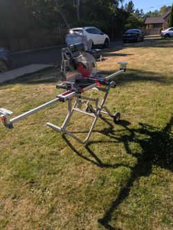 Bosch 12" glide miter saw with gravity stand