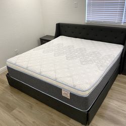 King Size Pillow Top Mattress – 14” Thick | ✨ Brand New from Factory | Excellent Comfort | Also in Twin, Full & Queen | 🚚 Same-Day Delivery