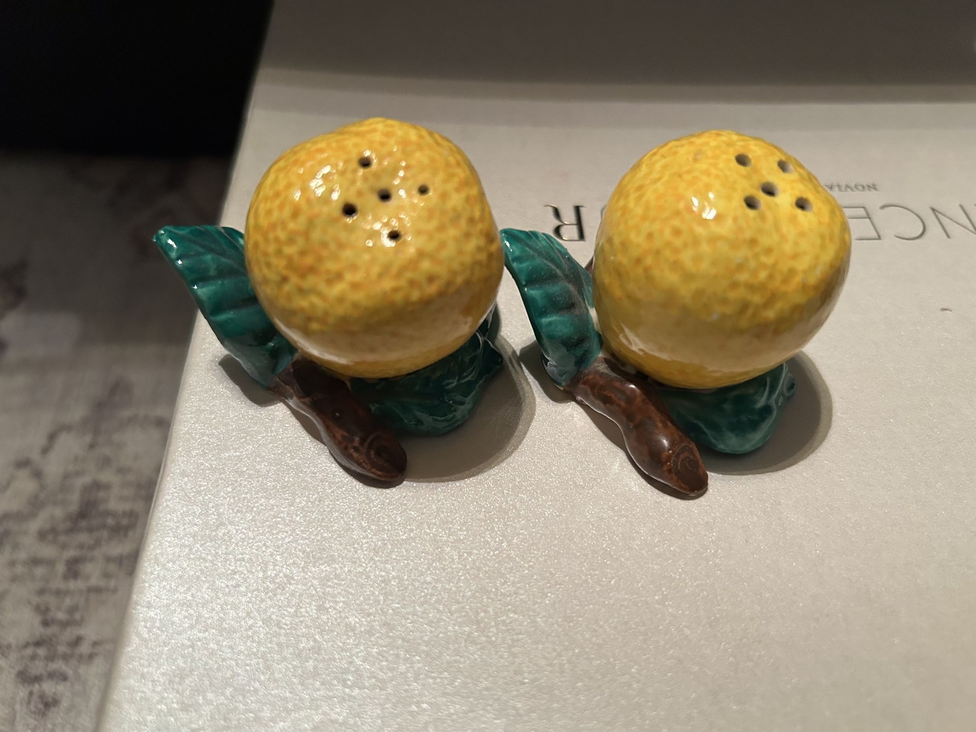Vintage Ceramic Lemon Salt And Pepper Shaker Set - Japan