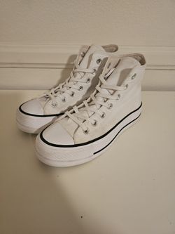 White Converse Chuck Taylor All Star Platform Shoes