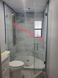 Shower door glass