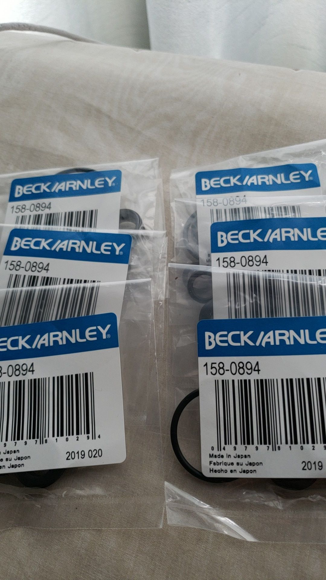 New 6x beck/arnley fuel injector o-ring seals