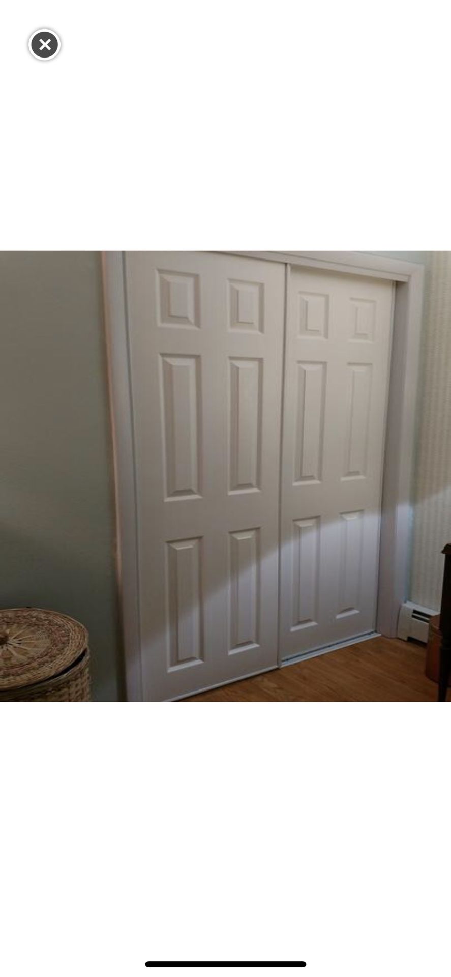 TRUporte 60 in. x 80 in. Composite White Interior Sliding Door