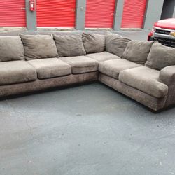 Grey Oversized L Sectional 