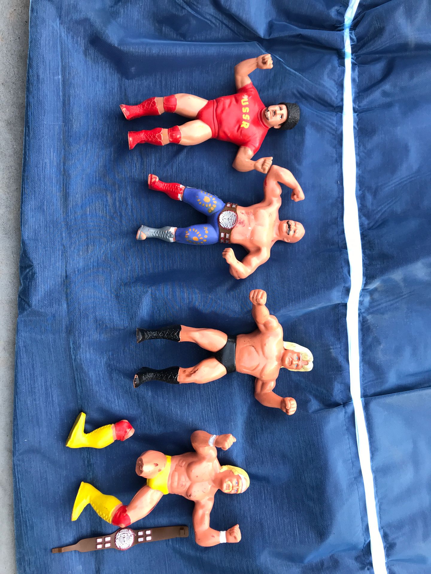 WWF rubber toy figures