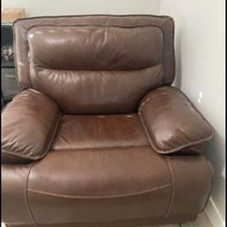 Power Leather Recliner 