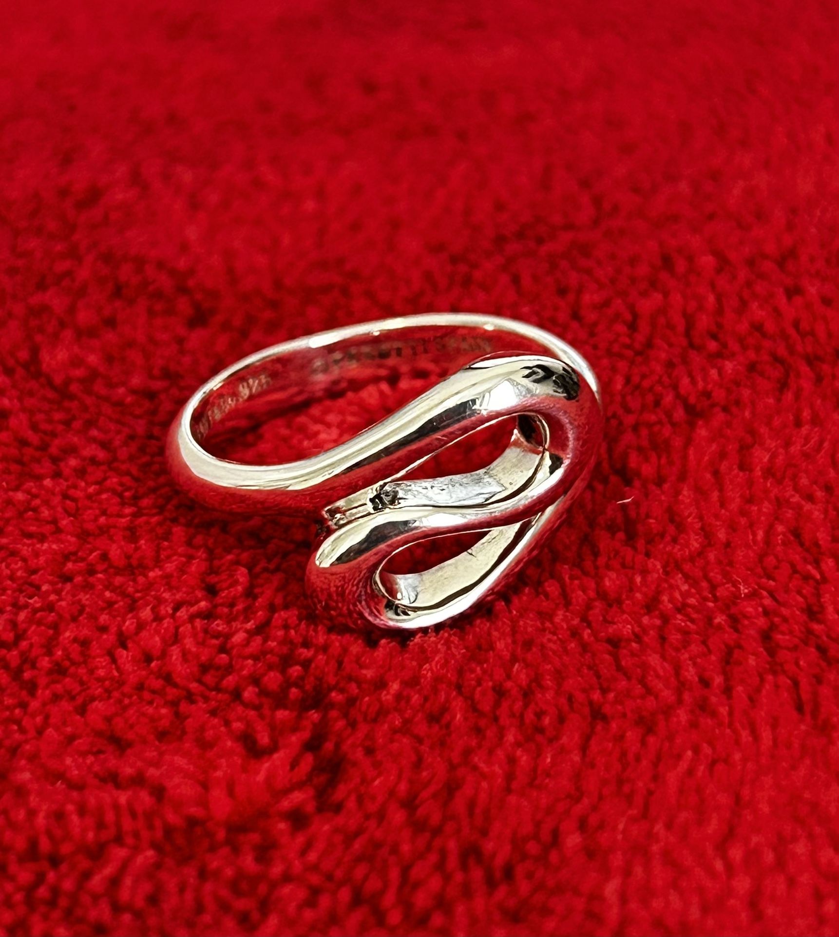 Sterling Silver Tiffany and Co. Elsa Peretti Wave Ring