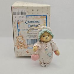 Cherished Teddies baby girl First CHRISTMAS FIGURINE ORNAMENT HANGING pink mint
MINT CONDITION, STORED IN THE BOX
913006
BABY GIRL'S FIRST CHRISTM