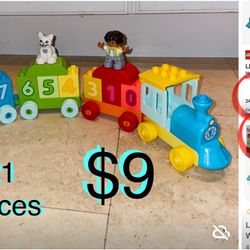 $9 Duplo train set with numbers and 3 characters 21 pieces