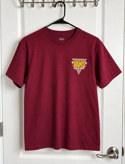 Vans Off The Wall Original Burgundy Graphic T-Shirt – Men's Medium
